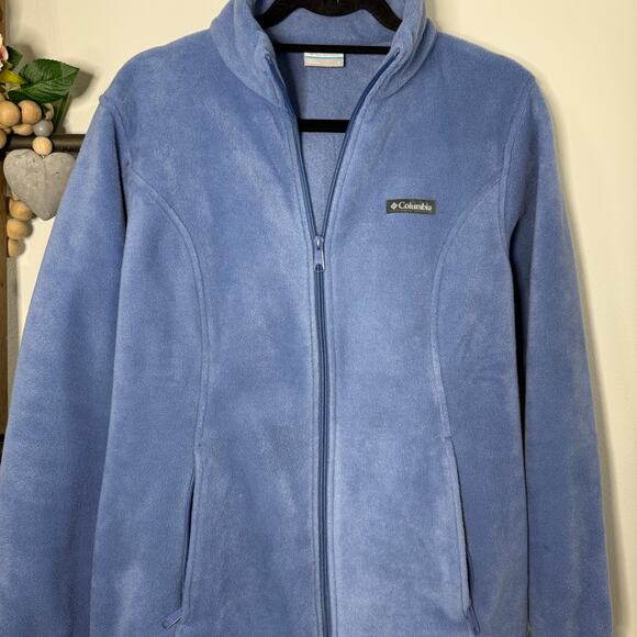 Columbia Soft Blue‎ Long Sleeve Full Zip Fleece Size Large - Picture 3 of 10